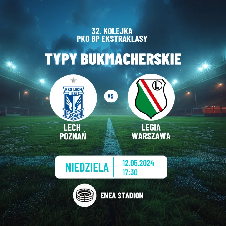 Lech Poznań – Legia Warszawa: kursy i typy (12.05
